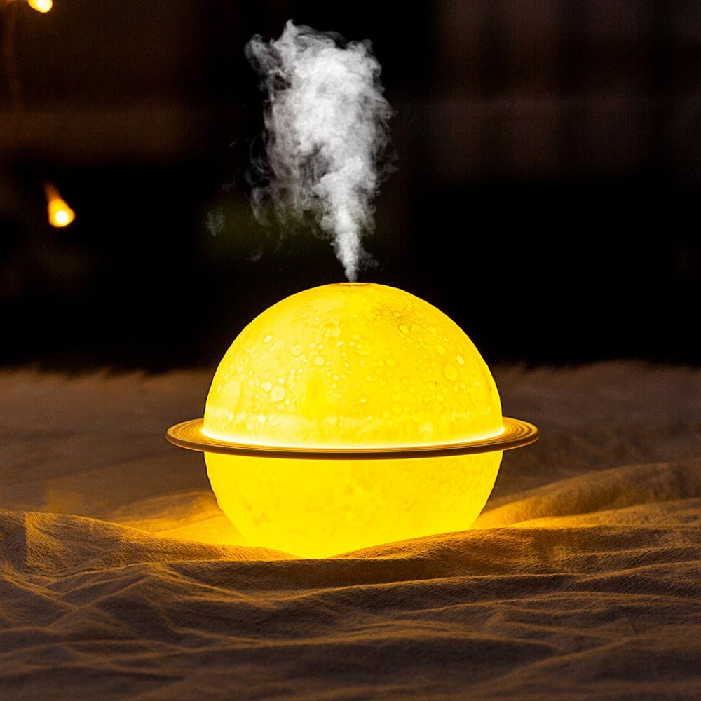 Lampe de chevet en forme de lune avec humidificateur d’air de 880 ml, densité de brume réglable, couleurs changeantes, pour la chambre | Sansoti