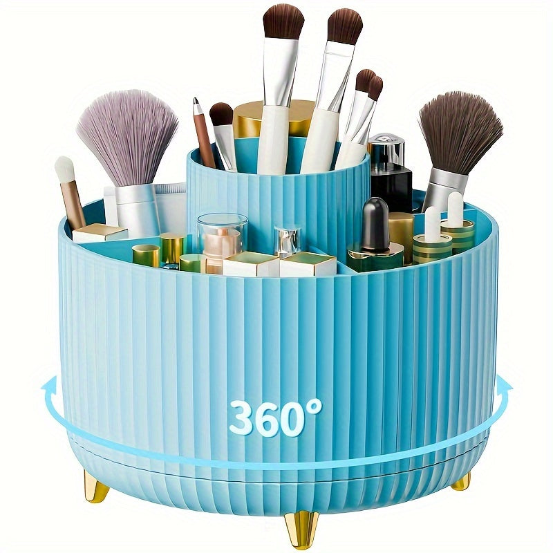 Drehbarer Make-up-Organizer mit 5 Fächern, transparentem Acryl, Kosmetikaufbewahrung für Badezimmer und Schlafzimmer | Sansoti