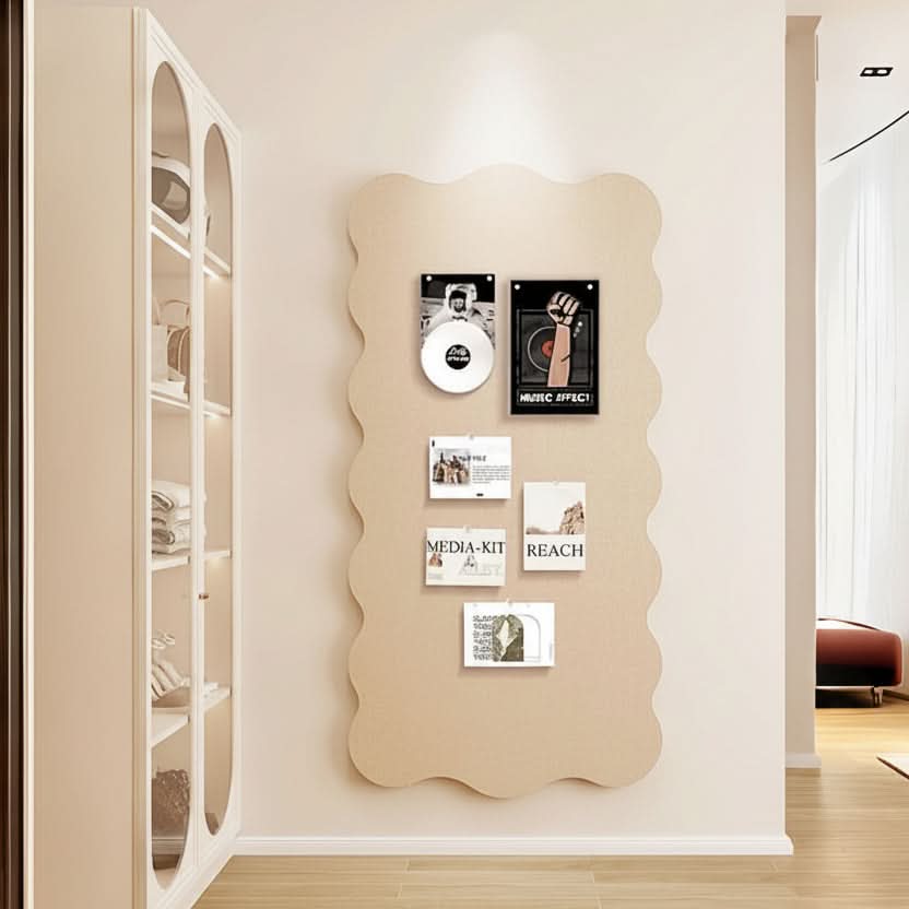 Dekoratives Filz-Pinnbrett 60x120cm mit Reißzwecken für Büro, Homeoffice, kreative Räume, Wanddekoration | Sansoti