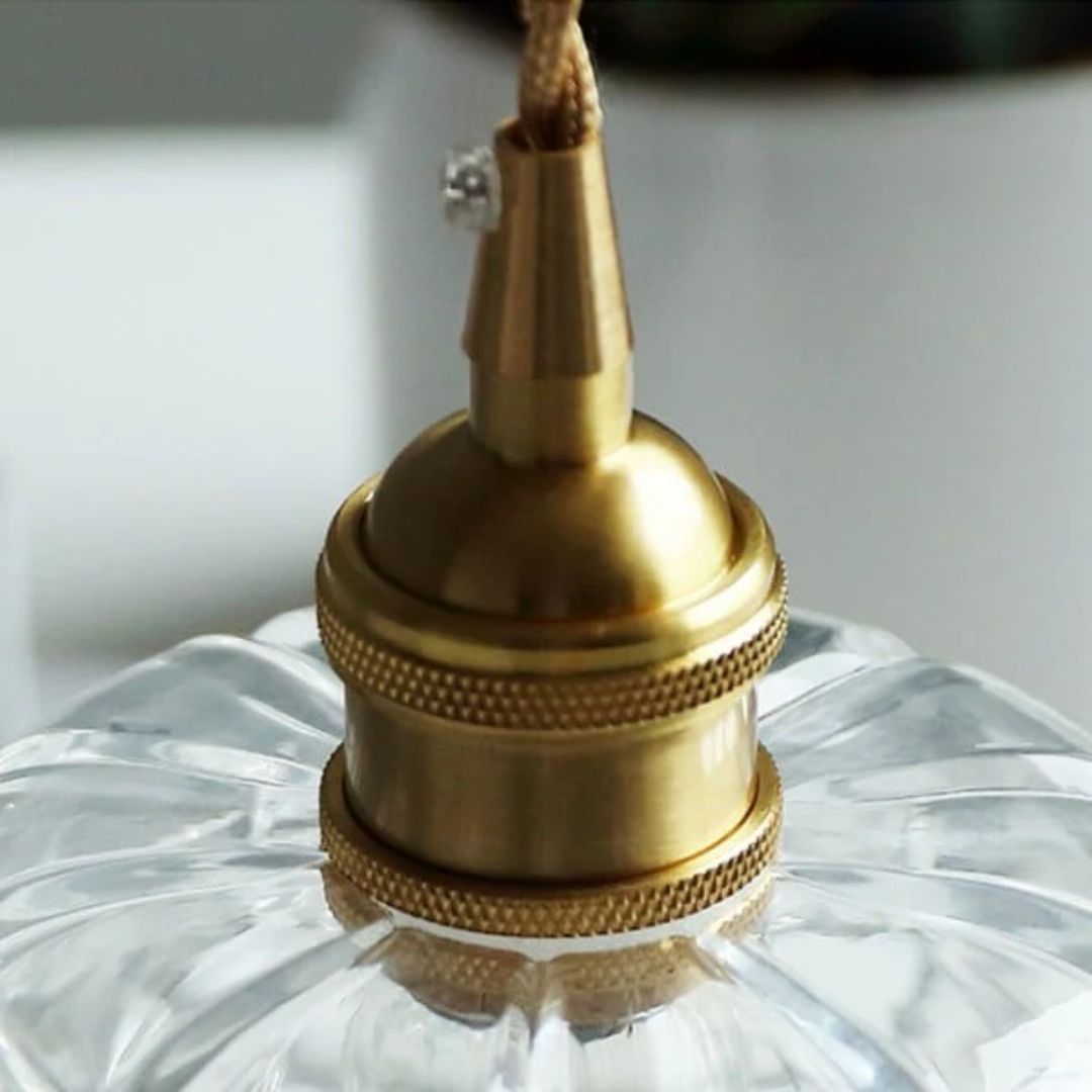Sansoti | Cullivan Bloemvormige Hanglamp – Glazen Hanglamp met Gouden Fitting voor Woonkamer & Eetkamer
