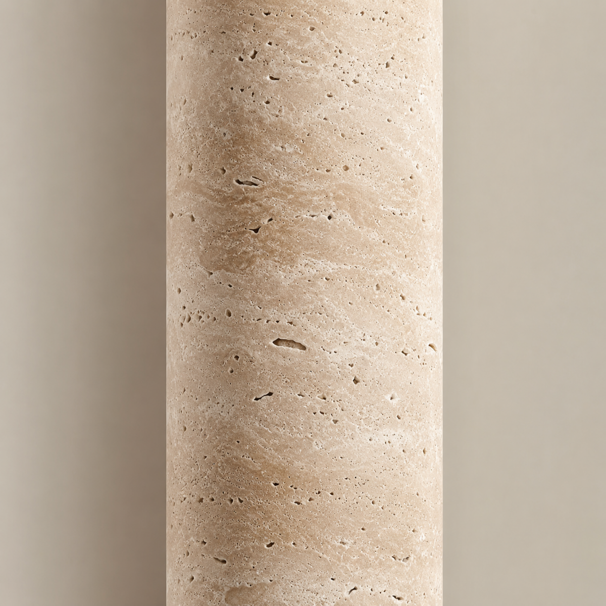 Applique murale cylindrique en pierre naturelle, LED à lumière chaude, travertin, éclairage architectural pour salon et couloir | Sansoti