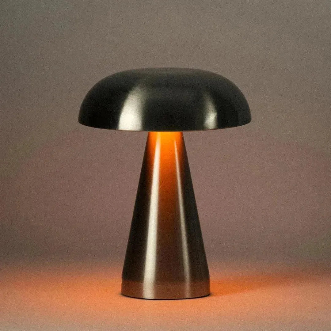 Lampe de table Sans fil Rechargeable USB-C Toucher Dimmable Métal Or Aluminium Terrasse | Restfield