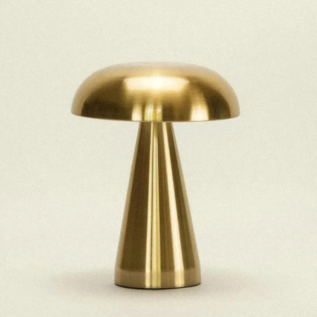 Tischlampe wiederaufladbar Touch Metall kabellos 3 Lichtstufen Gold Aluminium USB-C | Restfield
