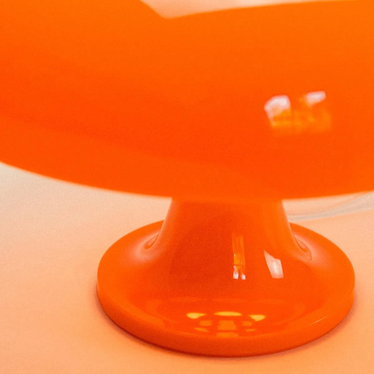 Tischleuchte Acryl Design Ikonisch 32cm Blutorange Schneeweiß Stimmungslicht Modern | Restfield