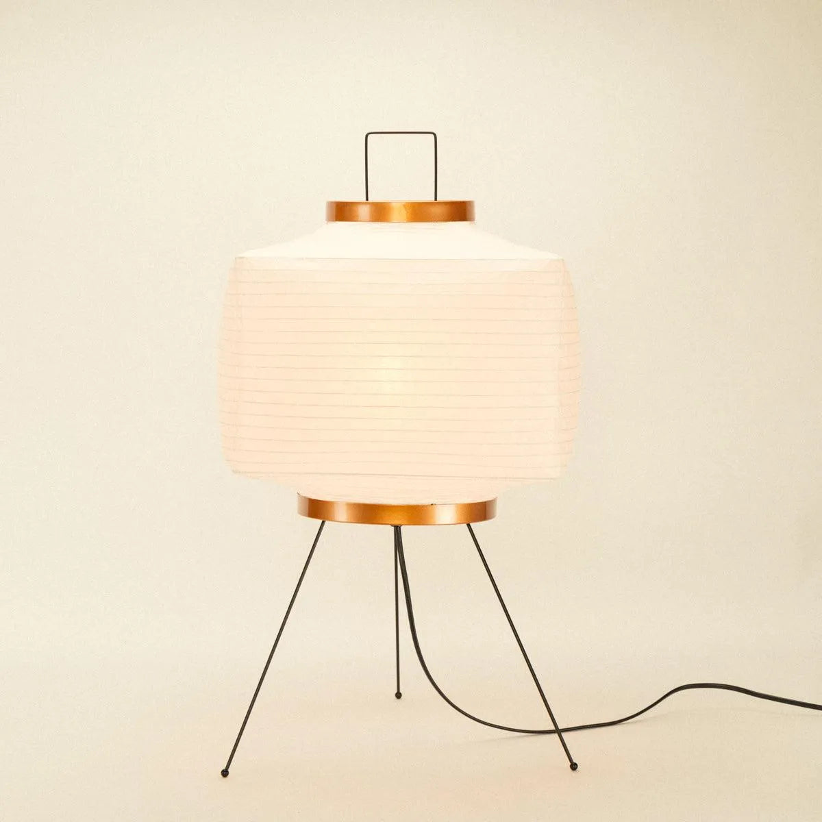 Lampadaire Papier de riz Japonais Géométrique 42x60cm Akari Moderne Éclairage d'ambiance Blanc | Restfield