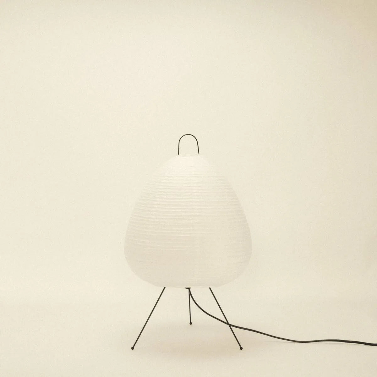 Tischleuchte Reispapier Japanisch Minimalistisch 28cm Metallrahmen Stimmungslicht Weiß | Restfield
