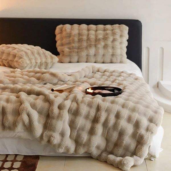 Zachte Imitatiebont Plaid - Pluizige Warme Deken voor Bank en Bed - 160x200 cm | Sansoti
