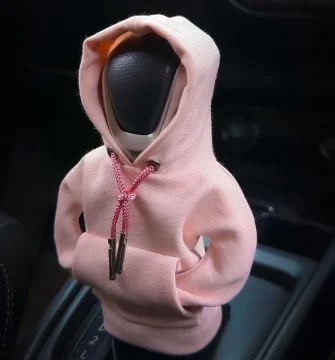Mini-Hoodie-Schaltknaufbezug, universell, Polyester, Auto-Innenraumdekoration, Accessoire, Schutzbezug in 8 Farben | Sansoti