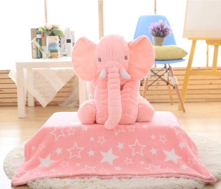 Coussin peluche éléphant pour enfants – Décoration douce pour chambre de bébé en 60 ou 80 cm pour séances photo | Sansoti