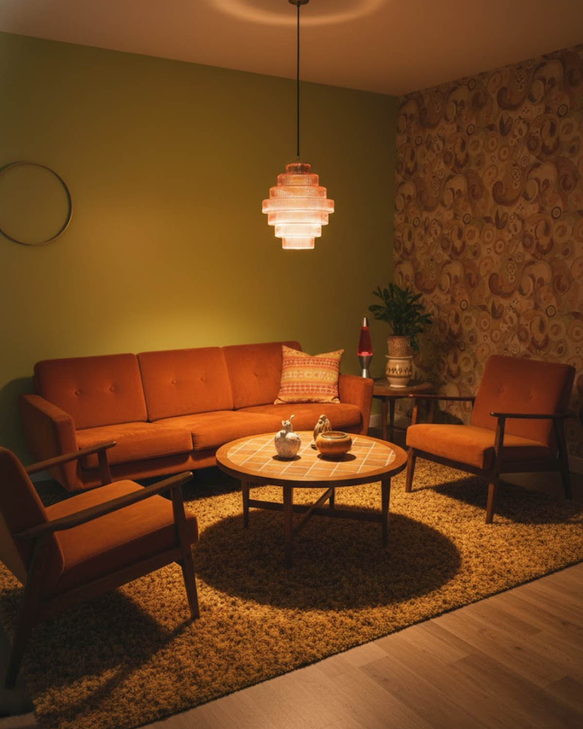 Suspension moderne en verre à étages avec détail doré pour salle à manger et salon – éclairage design luxueux | Restfield
