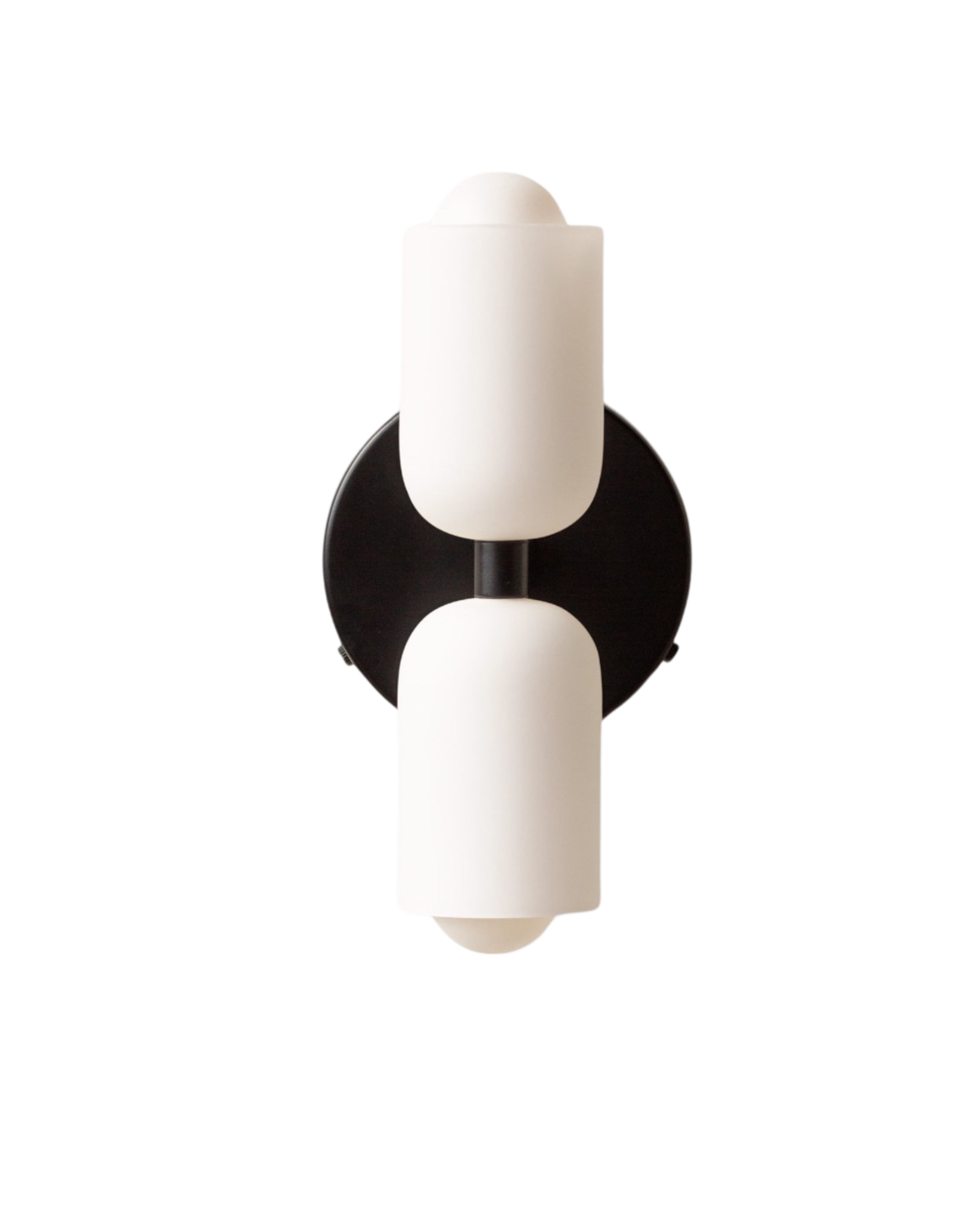 Wandlamp Dubbele Ronde Kap Zwart Frame Warm Sfeerlicht Slaapkamer Woonkamer Gang Minimalistische Wandverlichting Modern Japandi Scandinavisch Interieur | Sansoti