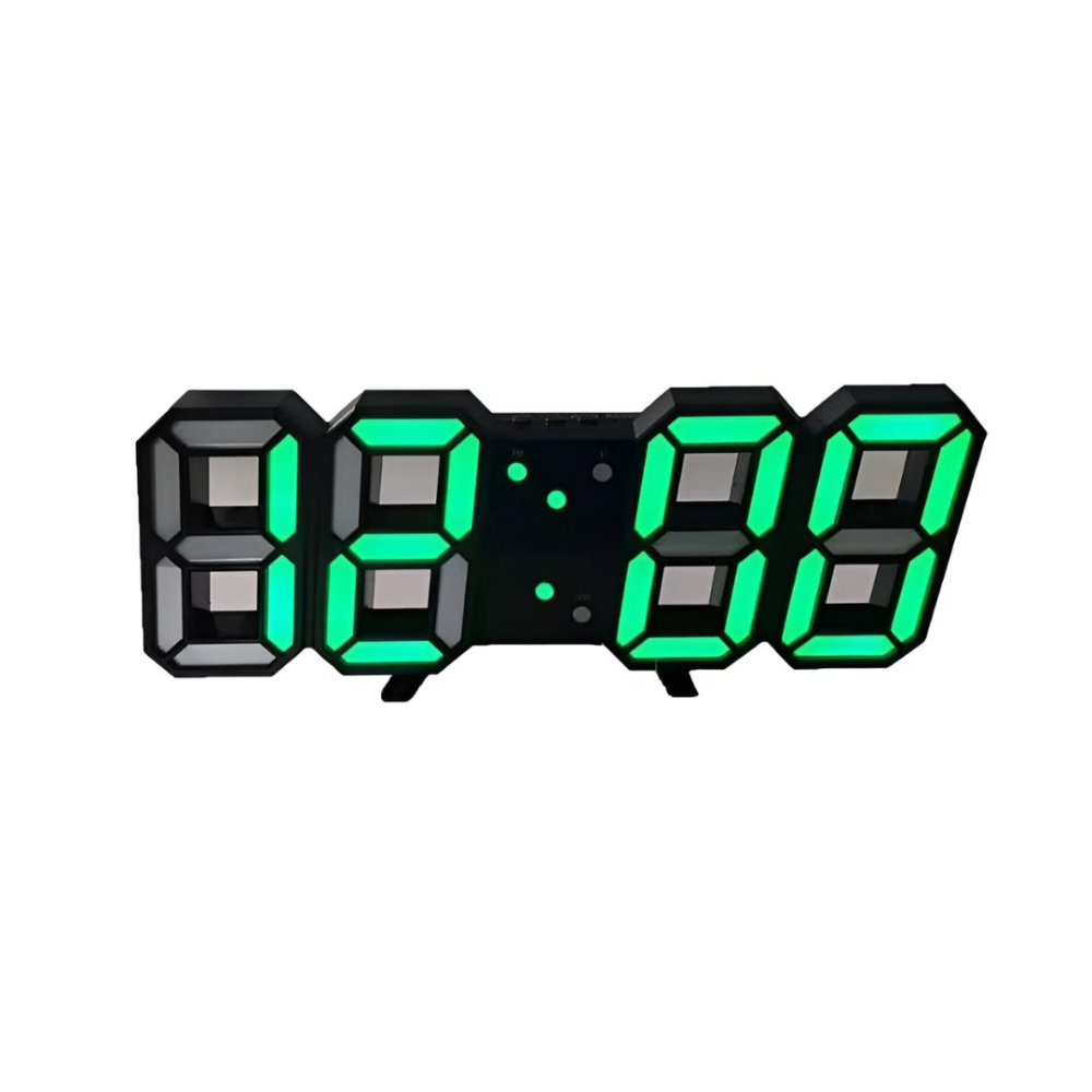 Große 3D Digitale LED Wanduhr Mit Dimmbarer Beleuchtung Und Nachtmodus Für Wohnzimmer Schlafzimmer Und Büro | Restfield