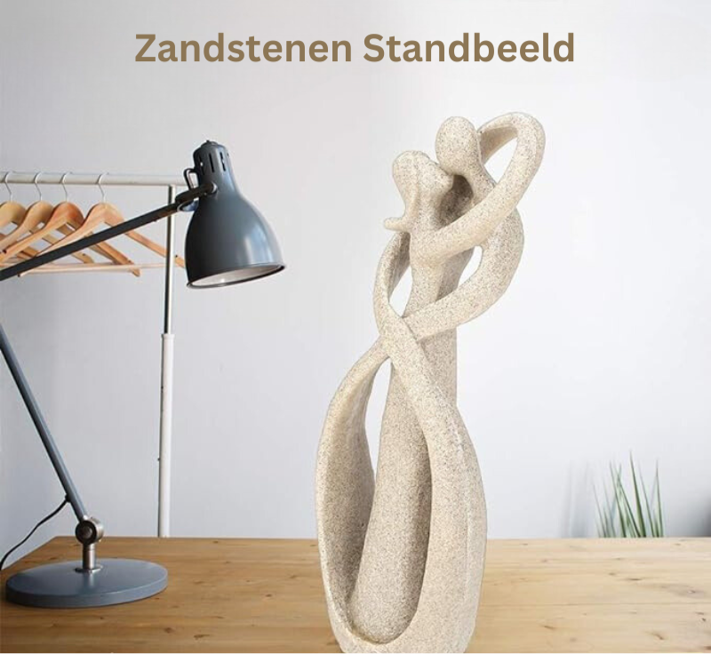 Sculpture Abstraite d’Amour en Grès – Décoration Sculpturale pour Intérieur | Restfield