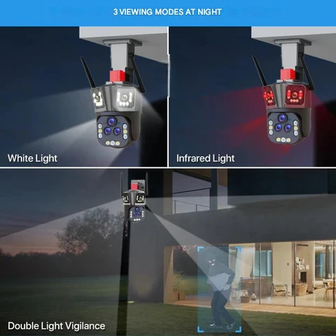 WiFi Security Camera 20MP with 20x Zoom, Smart Tracking, Night Vision, and Motion Detection for Home and Outdoors | Sansoti