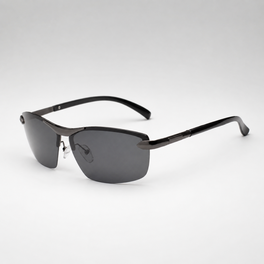 Lightweight Polarized Sunglasses Half-Frame Photochromic UV400 Protection Sports Cycling Driving | Sansoti