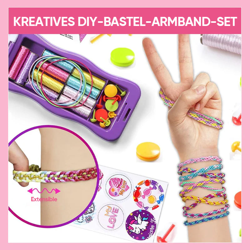 Kids' Braiding Kit for Making Bracelets Creative Toy with Braiding Disc Beads and Accessories DIY | Sansoti