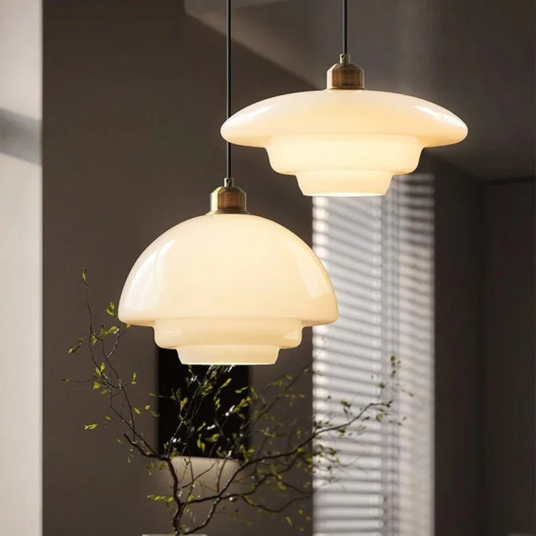 Hängelampe Glas E27 Gold Rund Wohnzimmer Esstisch Küche Organisches Design Stimmungslicht Modernes Interieur | Restfield