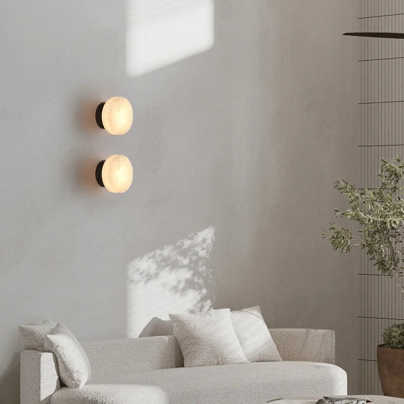 Marmeren Wandverlichting met Scandinavische Elegantie – Premium Natuursteen & Zachte LED | Sansoti
