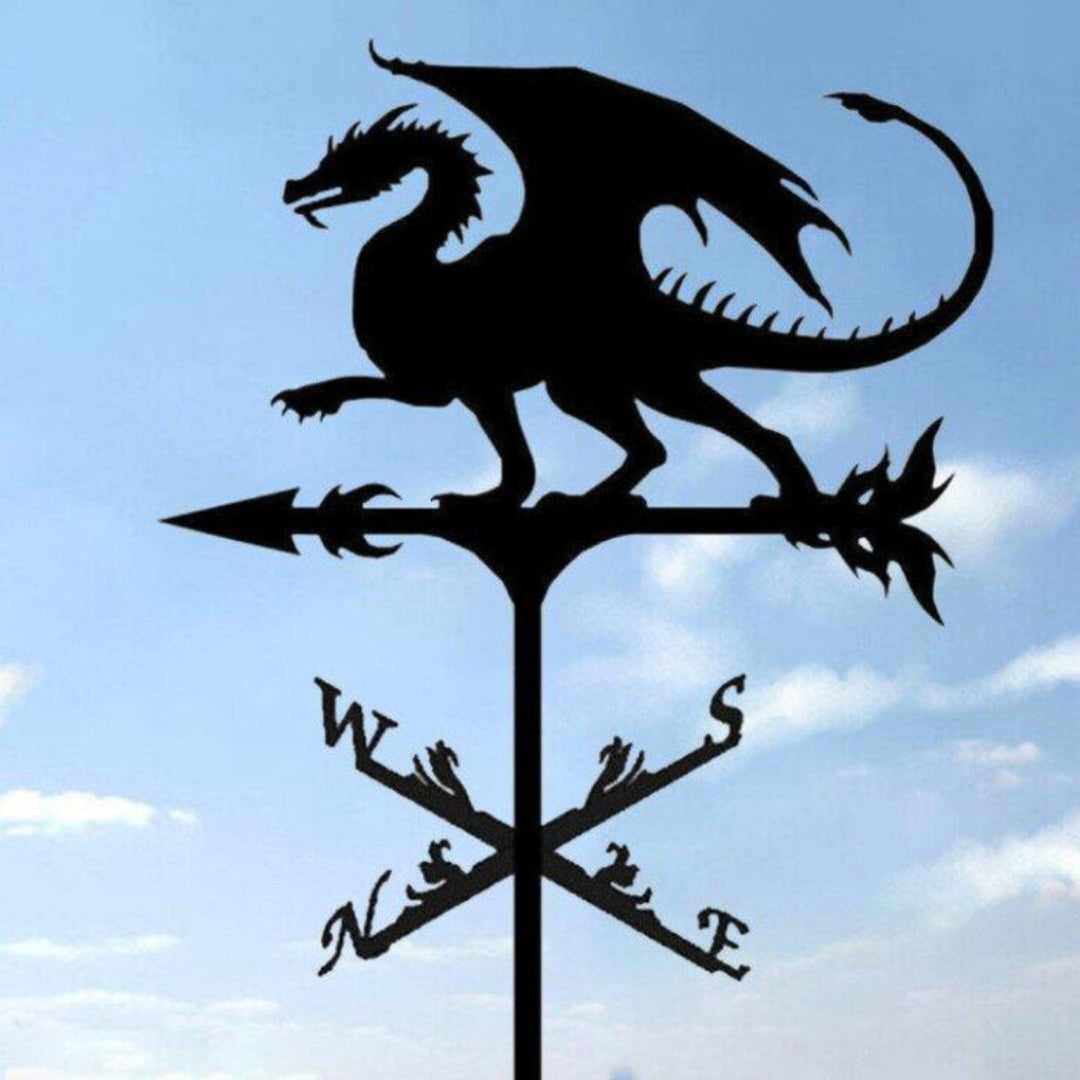 Weather Vane Garden Stainless Steel Weather-Resistant Outdoor Decoration Balcony Terrace Wind Direction Garden Accessory | Sansoti