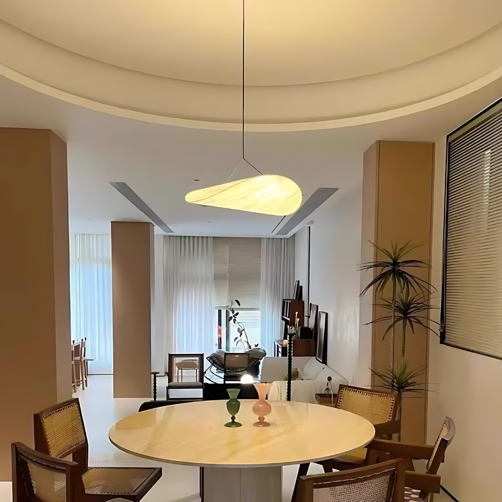 Hanglamp Japandi Handgeweven Zijde Wit Ø40 Ø60 Ø80 Slaapkamer Eetkamer | Sansoti