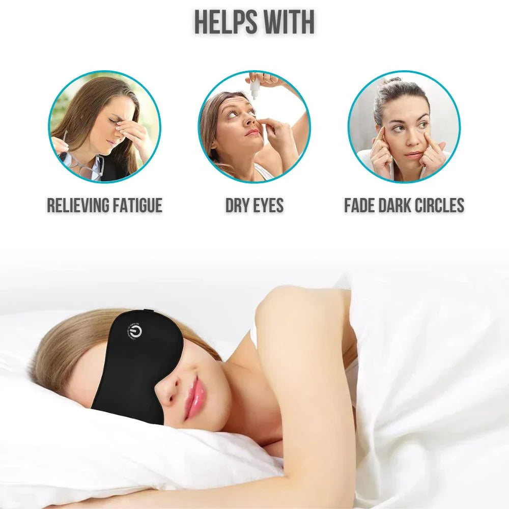 Heated Eye Mask Wireless with 3 Heat Settings USB Rechargeable for Relaxation at Home or on the Go | Sansoti