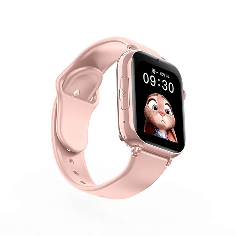 Slimme Kinderhorloge met 4G Videobellen en GPS-Tracking Roze Zwart Wit | Sansoti