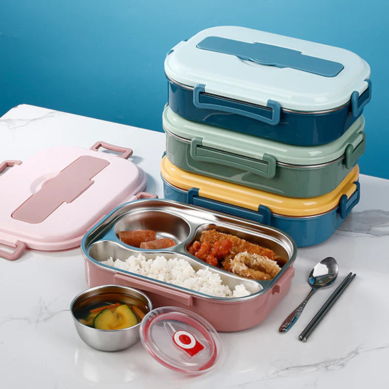 Sansoti Thermo Lunchbox Stainless Steel – Keeps Food Warm & Cold