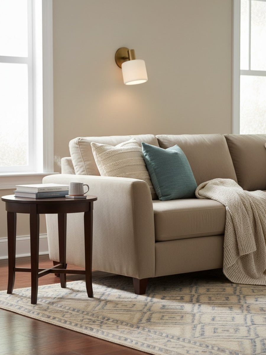 Keramische Ronde Wandlamp Wit Minimalistisch Flush Mount Verlichting voor Hal en Gang | Sansoti