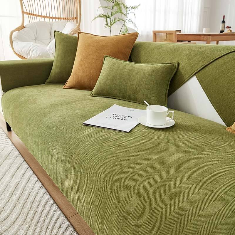 Chenille Sofa Cover Pet Protection Water-Repellent Non-Slip Furniture Protector Washable Dog Hair Cat Hair | Sansoti