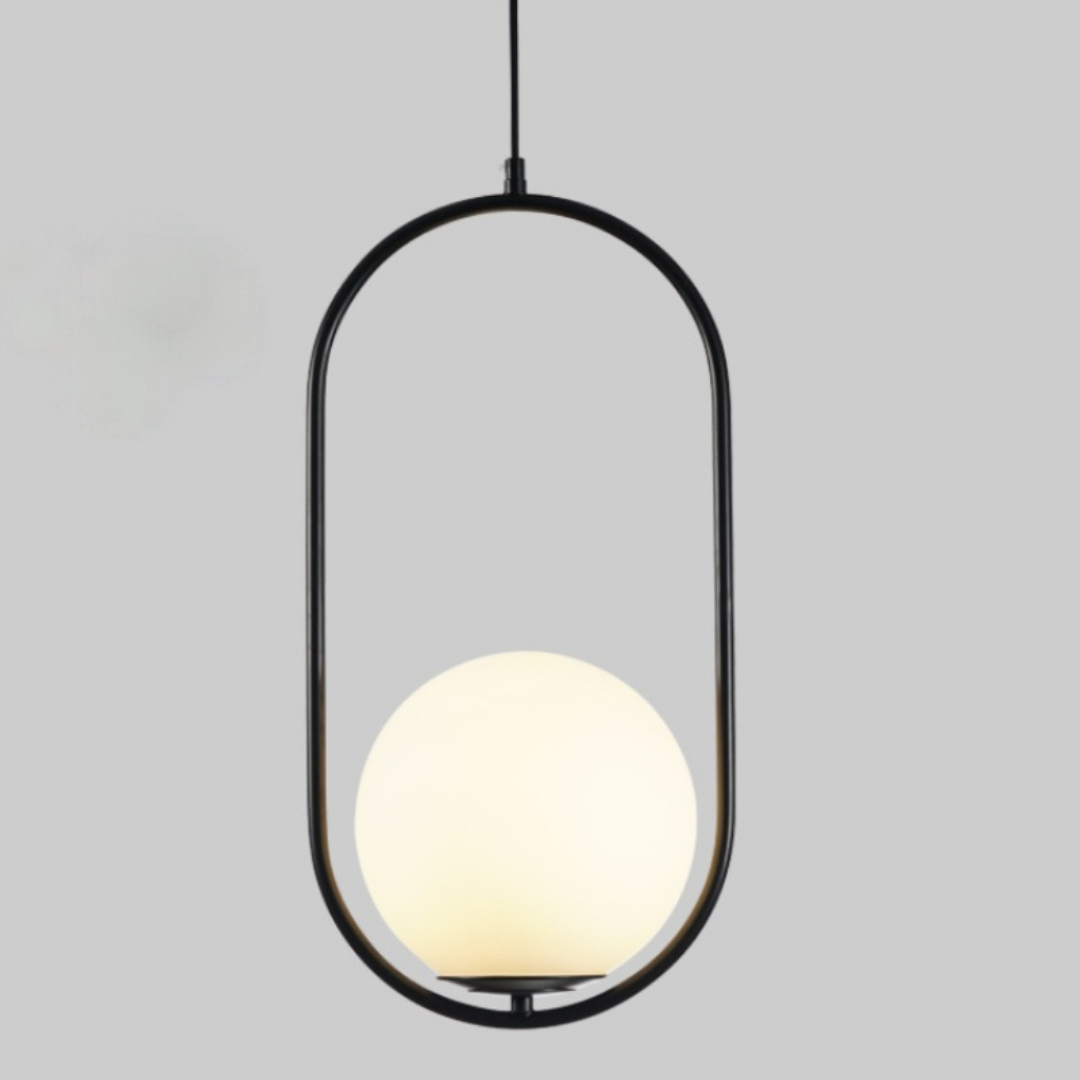 Scandinavische Hanglamp Mia met Gouden Armatuur en Glazen Kap – Moderne Plafondverlichting voor Eetkamer, Slaapkamer en Woonkamer | Sansoti