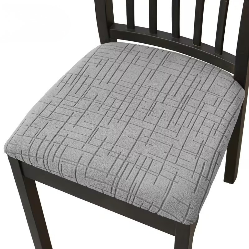 Elastischer Stuhlbezug mit weichem Stretch für Esszimmerstühle in modernen Farben, beige, grau, abnehmbar und waschbar | Sansoti