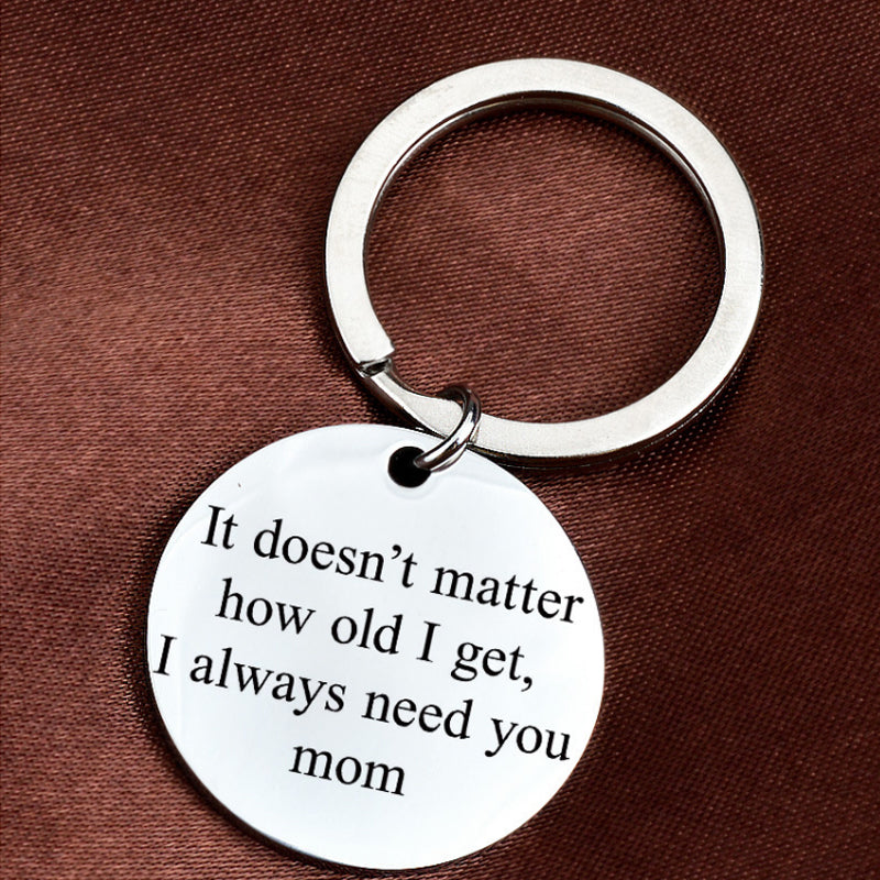 Sleutelhanger Moeder-Kind Symbool Metaal Zilver Hartvorm 25-30mm Dagelijks Gebruik Aandenken Cadeau Accessoire | Sansoti