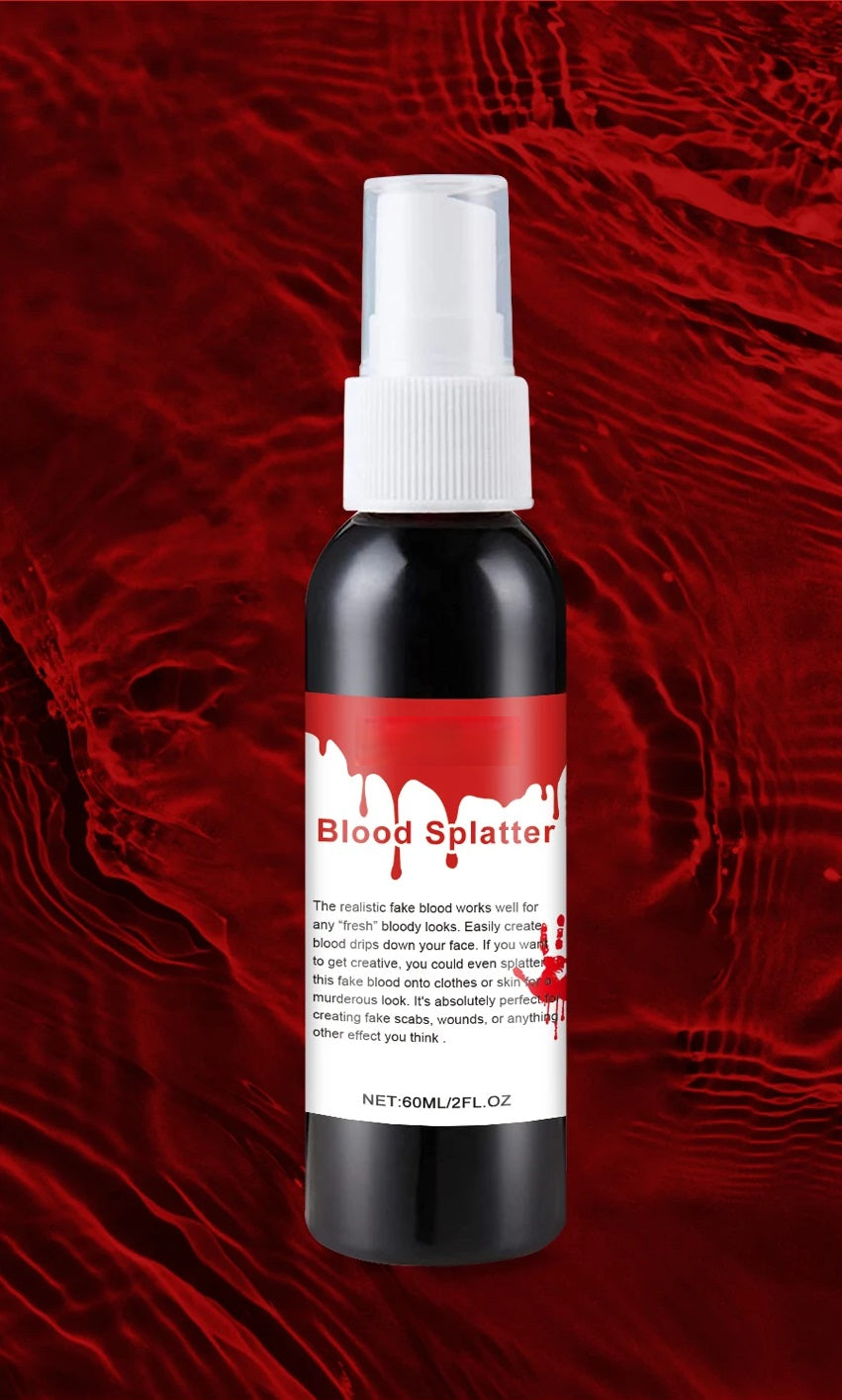 Kunstblutspray 120 ml Halloween-Schminkeffekt Cosplay-Horror-Partykostüm Theaterblut Wunden-Make-up Realistische Flüssigkeit | Sansoti