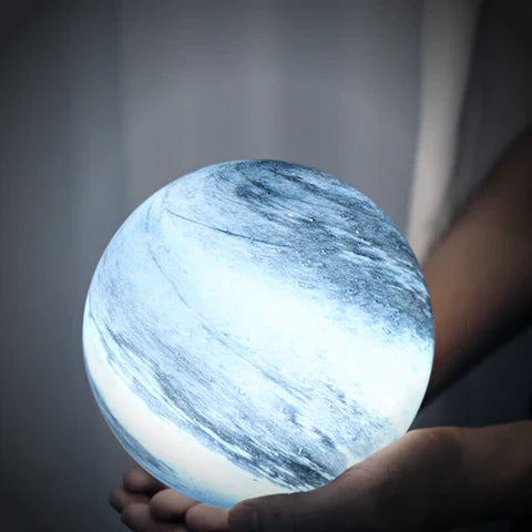 Decoratieve Glazen Maanlamp met Afstandsbediening en 16 Kleuren | Sansoti