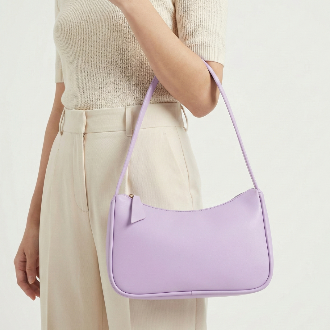Compacte Schoudertas Baguette Vorm PU Leer Dames Crossbody Handtas Stijlvol Dagelijks Gebruik Elegant | Sansoti