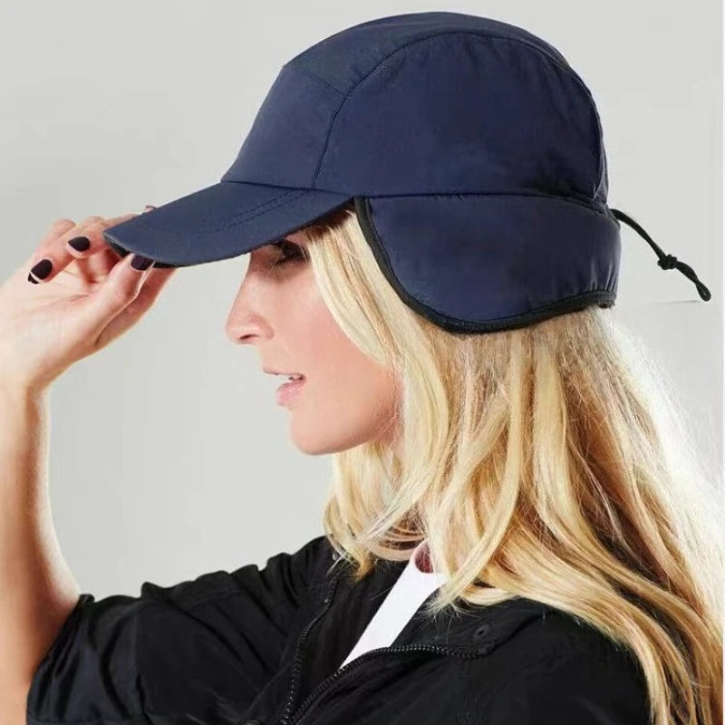 Bonnet d'hiver avec couvre-oreilles et doublure en polaire, réglable, coupe-vent et chaud, 56-62cm, unisexe, tour de tête, ski | Sansoti