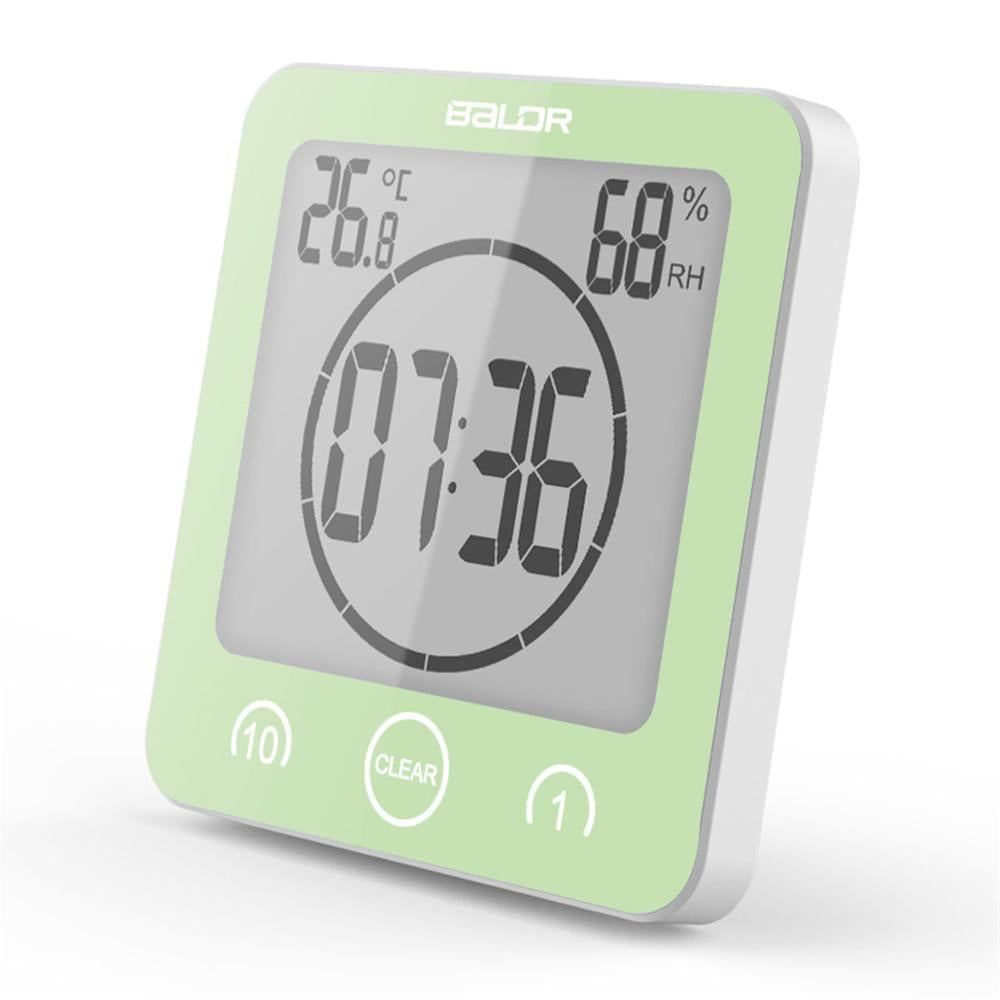 Waterproof Bathroom Clock with Suction Cup 10cm Shower-Resistant Time Display for Damp Spaces Shower Bath Sauna | Sansoti