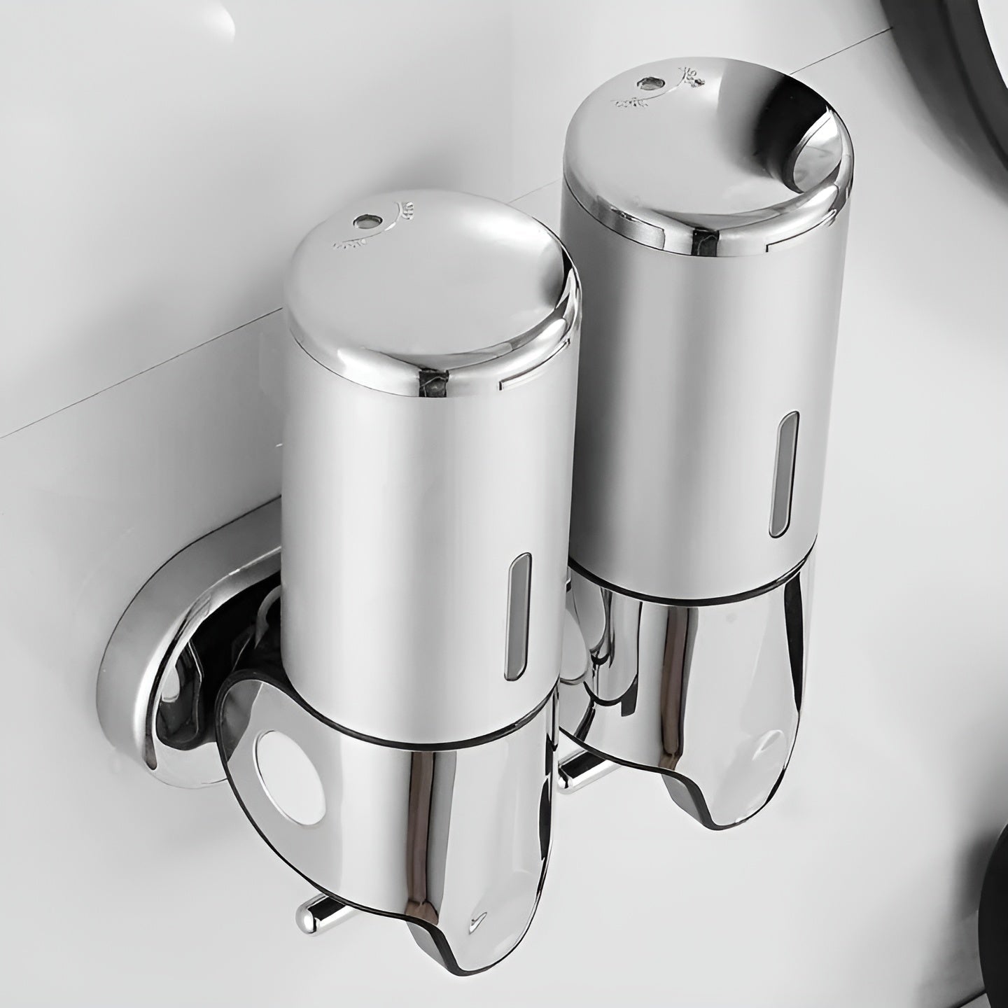 Wandzeepdispenser 500ml Wandmontage RVS Chroom Badkamer Keuken Enkel Dubbel Drievoudig Vloeibare Zeep | Sansoti