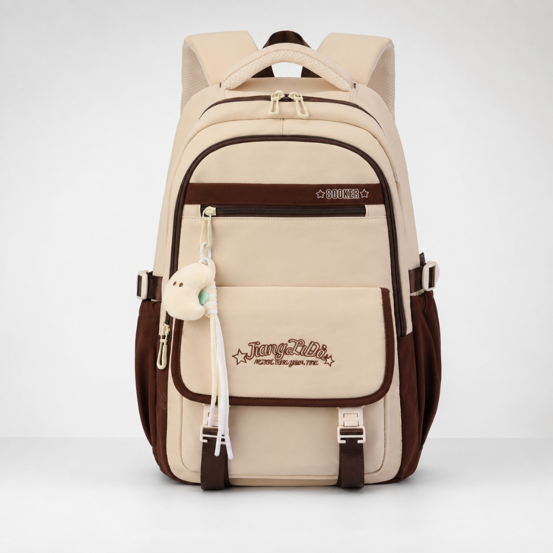 Waterproof Backpack with Laptop Compartment 32x46cm Polyester Multiple Compartments for Work School Travel Daily Use | Sansoti