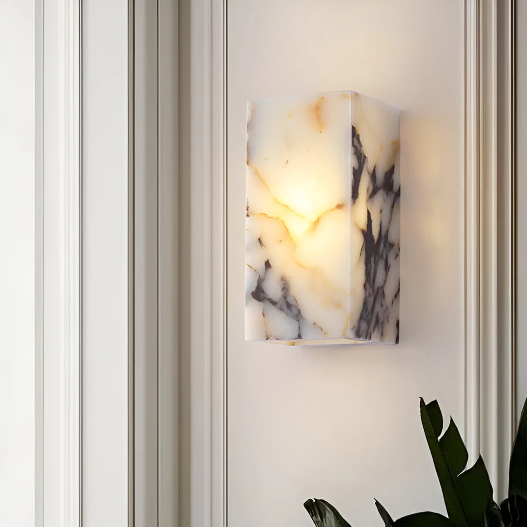 Natuurstenen Wandlamp met Warme LED-Verlichting – Waterdicht Design voor Woonkamer, Slaapkamer & Badkamer | Sansoti