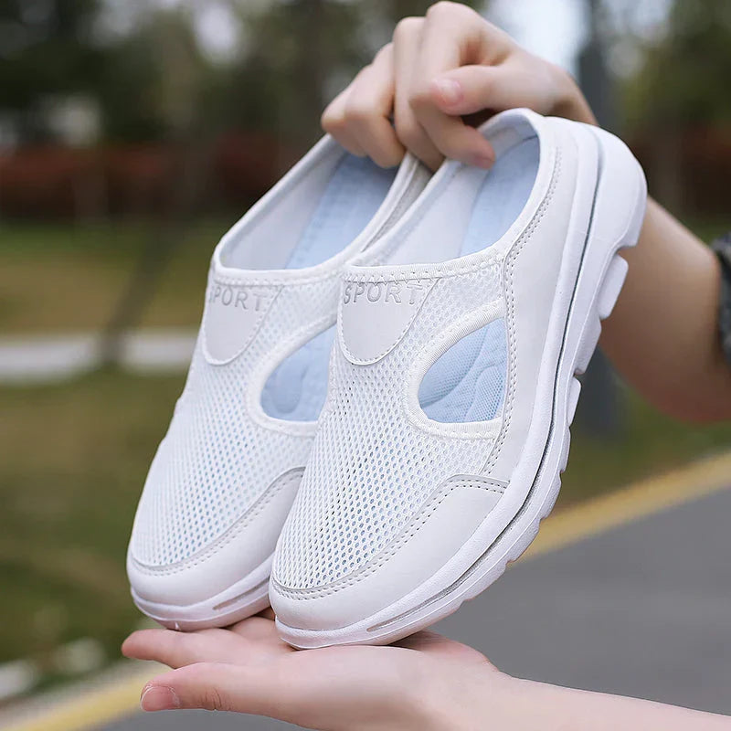 Orthopedische Instappers Mesh met Open Hiel Ademend Lichtgewicht Pantoffels Maat 39-46 Binnenbuitenzool | Sansoti