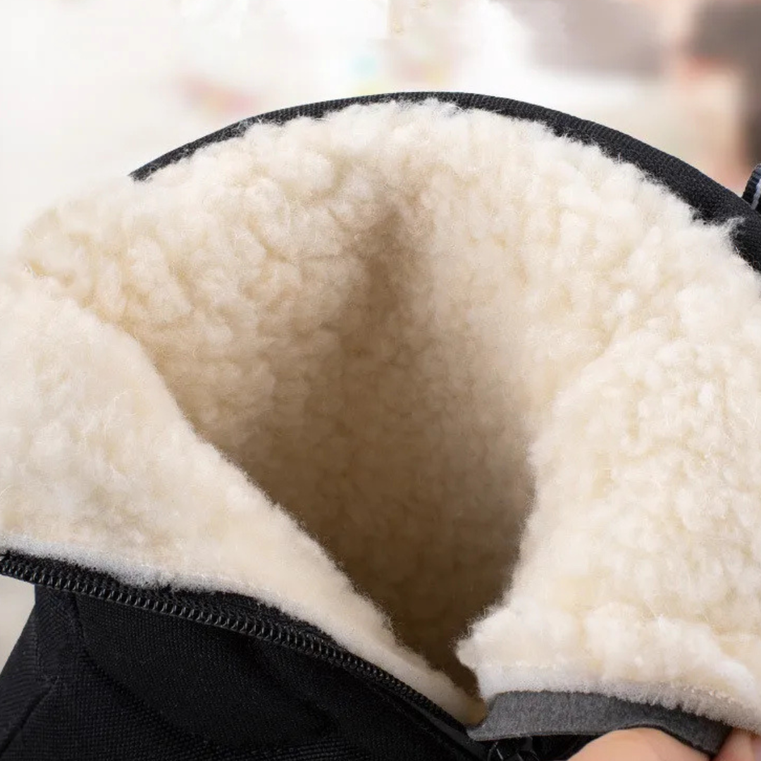 Gefütterte Winterstiefel für Damen, wasserdicht, rutschfest, schneefest, Wanderschuhe für draußen mit warmem Futter | Sansoti