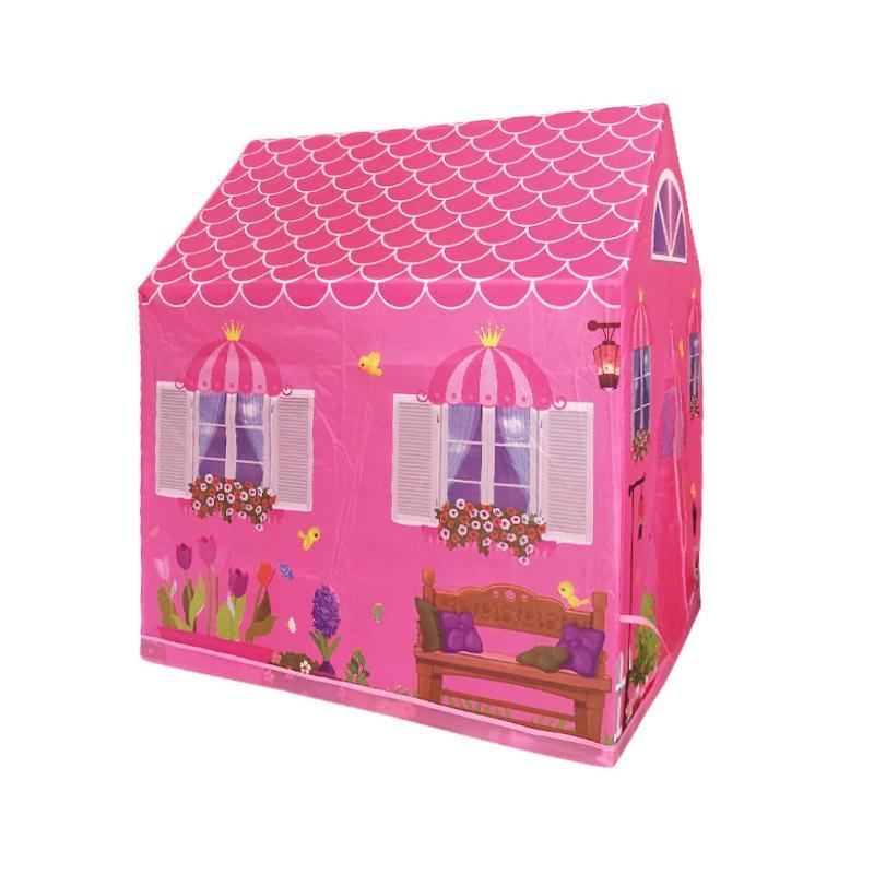 Speeltent Prinsessenhuis Roze Kasteeldesign 105x95x68cm voor Binnen en Buiten Speelgoed Kinderkamer Tent | Sansoti