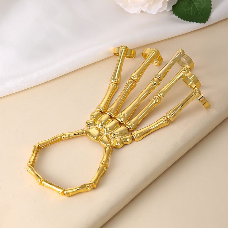 Skelet Handketting Metaal Halloween Accessoire Gothic Sieraad Cosplay Party Decoratie Feest Kostuum Armband | Sansoti