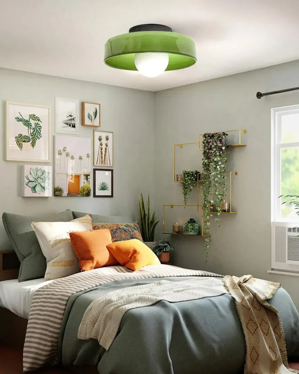 Moderne runde Deckenleuchte aus Glas und Eisen – minimalistische Designlampe für Wohn- und Schlafzimmer mit warmer Lichtfarbe | Restfield