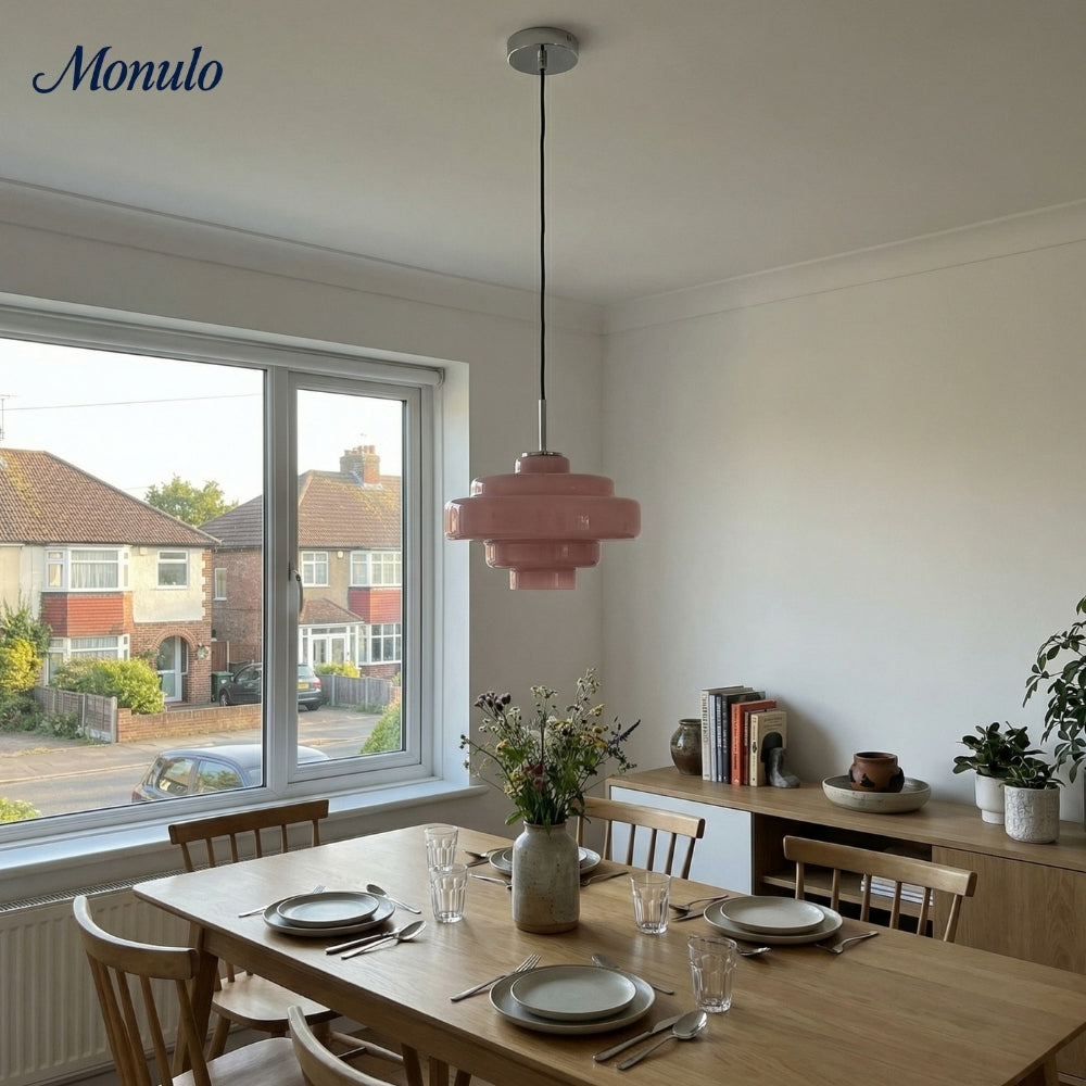 Gekleurde Glazen Hanglamp met Verstelbare Ophanging – Moderne Lichtpunt voor Eetkamer Keuken Woonkamer | Sansoti