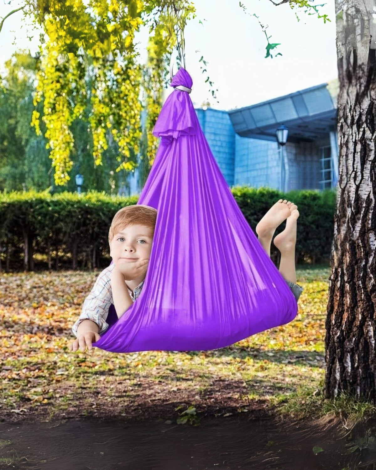Sensorische Hangschommel voor Kinderen – Zacht Cocon Design – Therapeutische Schommelstoel met Diepe Drukstimulatie voor Rust en Ontspanning | Sansoti