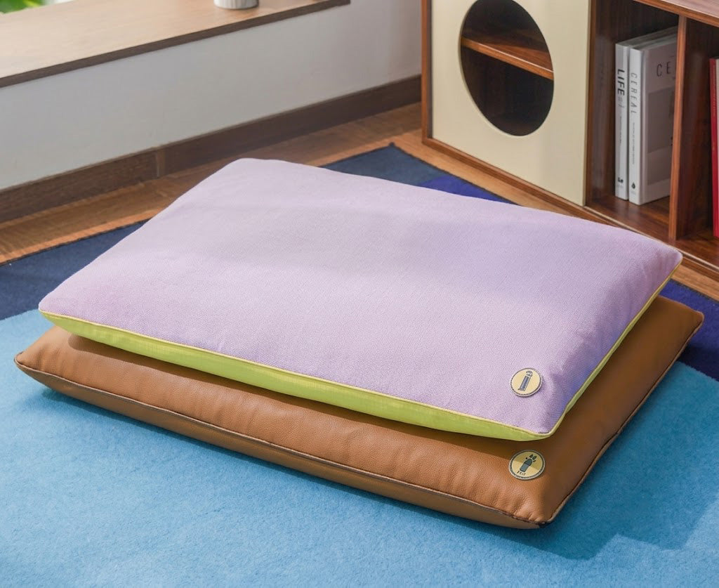 Kühlendes, beidseitig verwendbares Hundebett mit Gel, 50-95 cm, wasserabweisende und bissfeste Sommer-Haustiermatratze | Sansoti