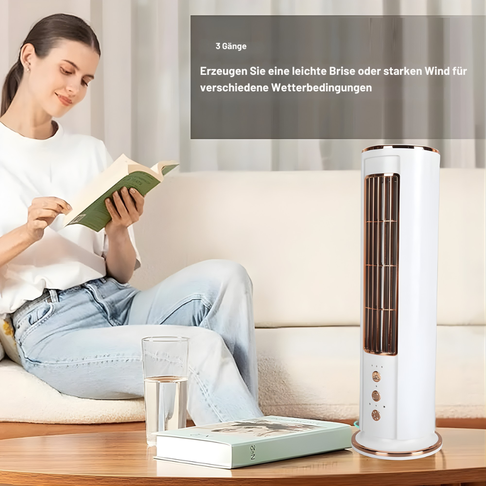 Compact Table Fan USB Rechargeable 3 Speeds Whisper Quiet Bladeless for Office Bedroom | Sansoti