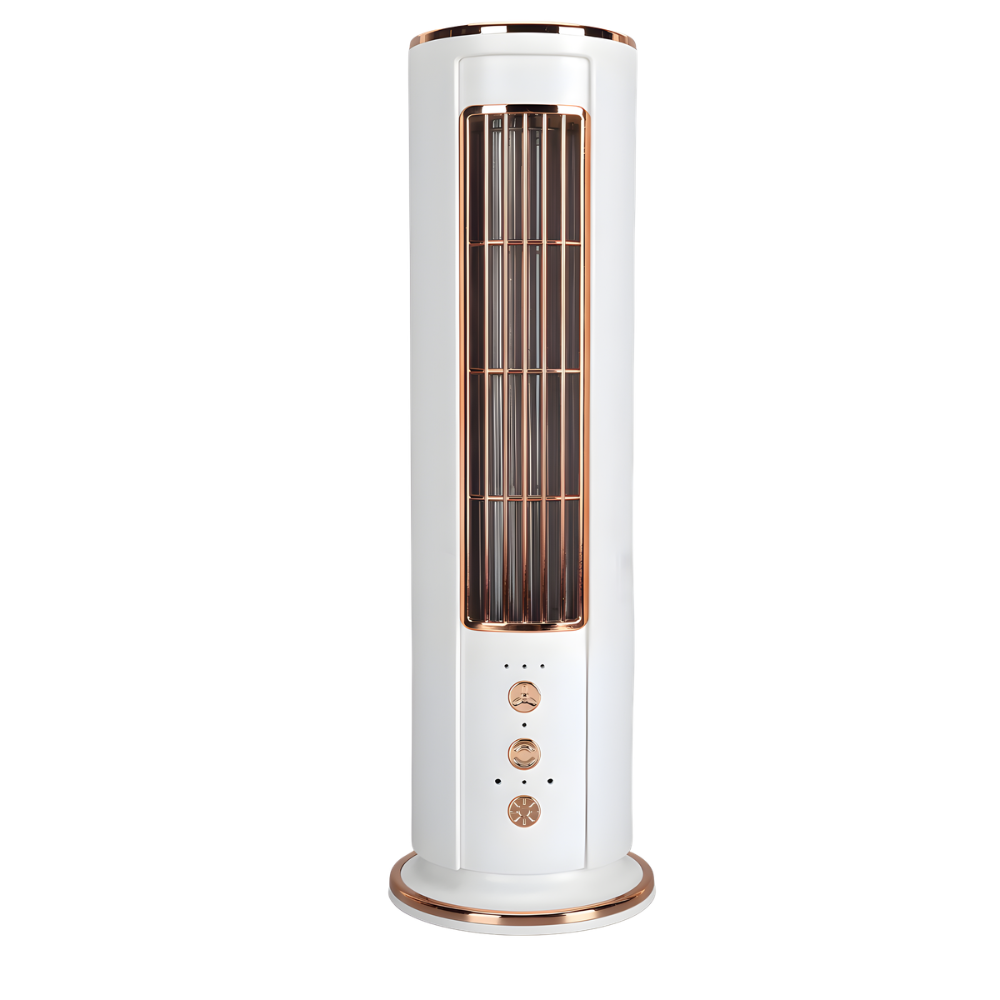 Compact Table Fan USB Rechargeable 3 Speeds Whisper Quiet Bladeless for Office Bedroom | Sansoti